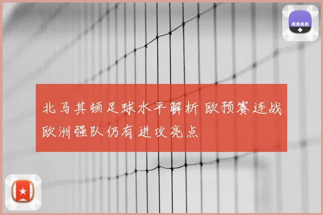 北马其顿足球水平解析 欧预赛连战欧洲强队仍有进攻亮点